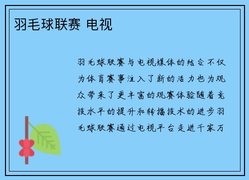 羽毛球联赛 电视